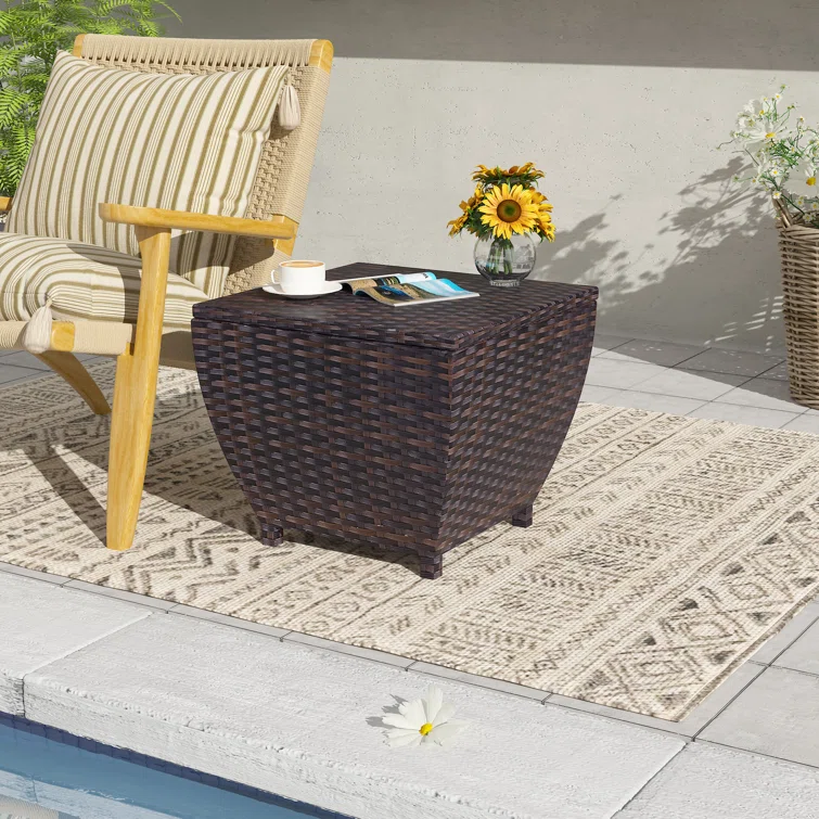 Aura Outdoor 19.68'' W 13 Gallons Wicker Deck Box