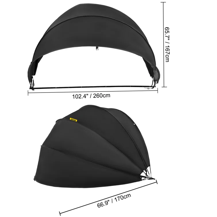 9 ft. W x 6 ft. D Fabric Portable Bike Shed