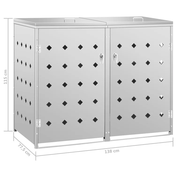 Garbage Can Storage Garbage Can Trash Can Enclosure Stainless Steel