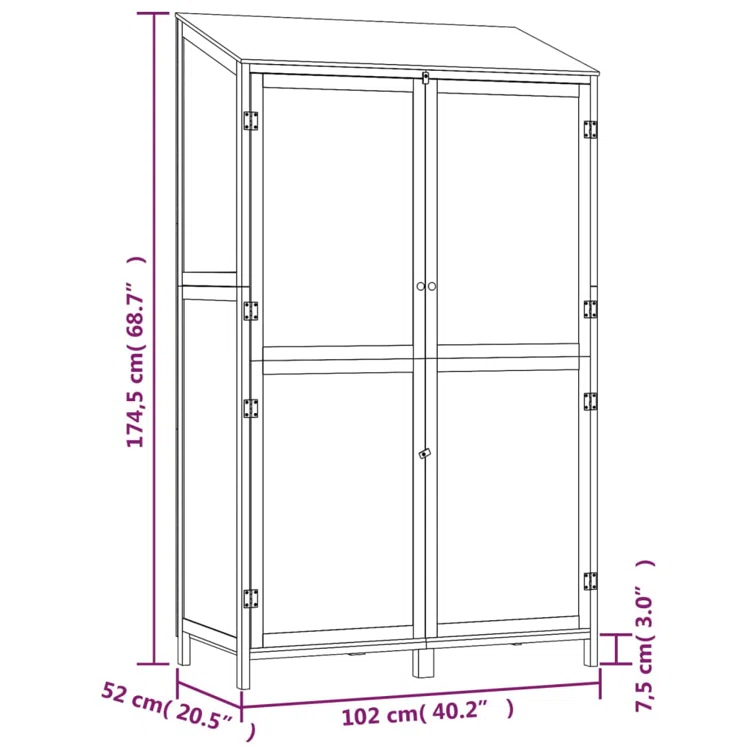 VidaXL Outdoor Storage Shed Garden Shed Wooden Storage Shed Solid Fir Wood