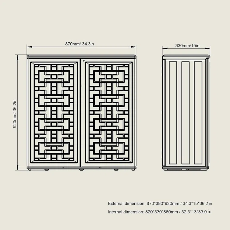 Arts Box Trading 14.96 W 60 Storage Cabinet with Doors and Shelves, 60 Gallon Indoor & Outdoor Deck Box