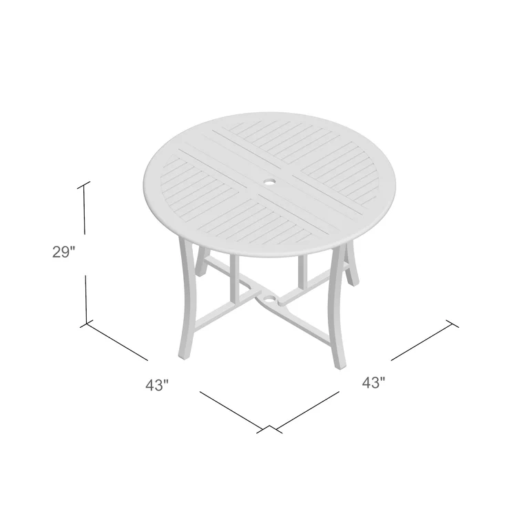 Fleur 4 - Person Round Outdoor Dining Set