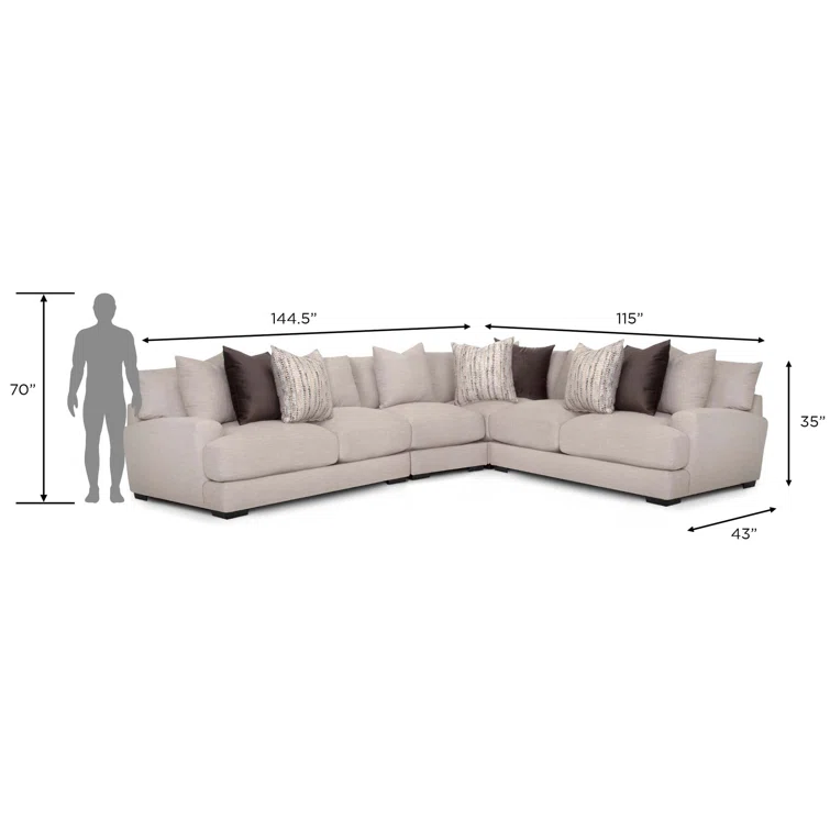 Ainsley 4 - Piece Upholstered Sectional