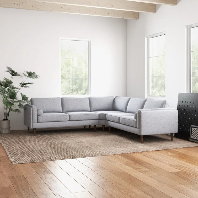 Elberon 3 - Piece Modern Living Room Symmetrical Corner Sofa