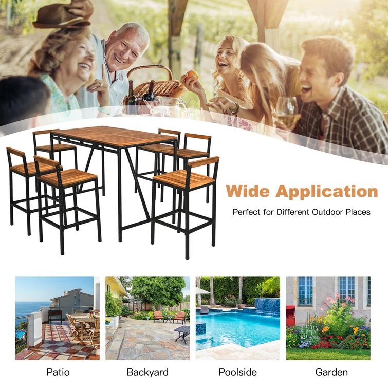 Jaycee 6 - Person Square Outdoor Dining Set