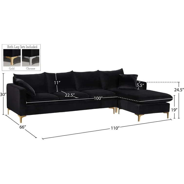 Shumpert 2 - Piece Velvet Sectional