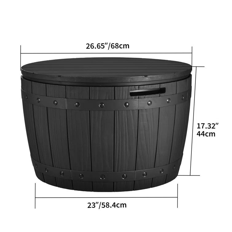Edrosie Inc 27'' W 35 Gallons Water Resistant Resin Deck Box