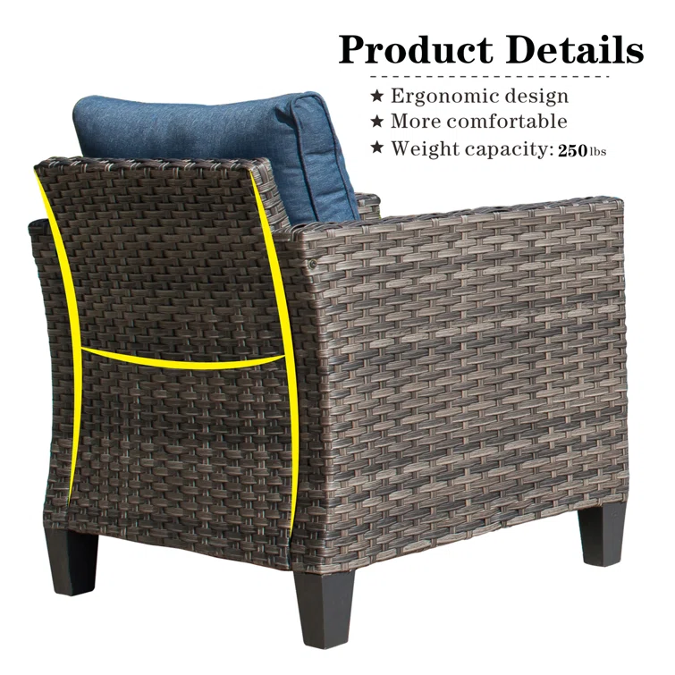 Harbin 5 - Person Outdoor Seating Group with Cushions