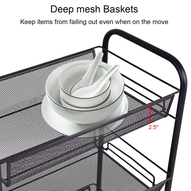 Elizabetha 17.5'' W Steel Shelving Unit with Wheels