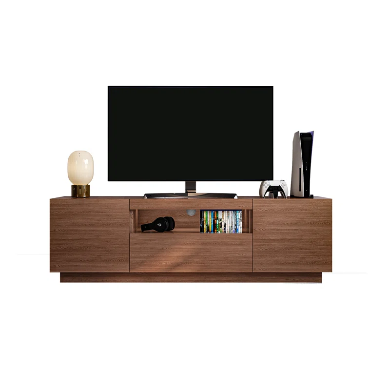Brascom Media Console TV Stand For TVs Up To 70
