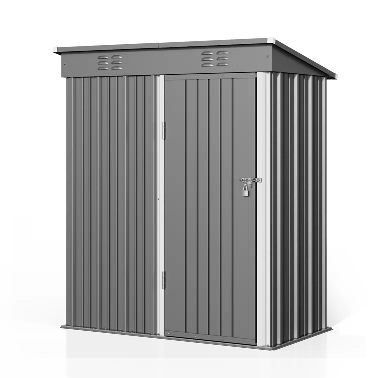 5 ft. W x 3 ft. D Metal Vertical Storage Shed