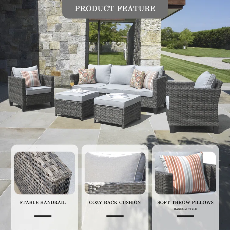 Allcot 5 - Person Outdoor Seating Group with Cushions