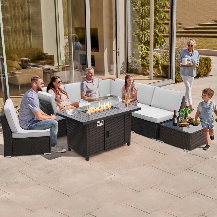 OND3CF8 6 - Person Outdoor Seating Group with Cushions