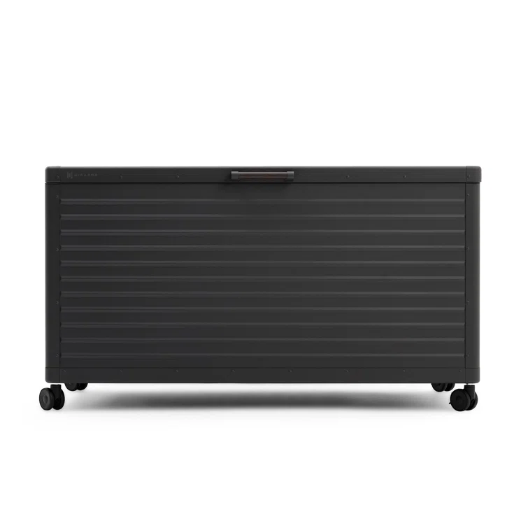 134 Gallons  Outdoor Metal Deck Box with Wheels