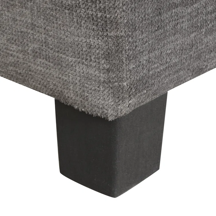 Jessalee 4 - Piece Velvet Sectional Sofa with Ottoman