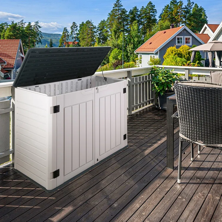 4.25 ft. W x 2.4 ft. D Resin Horizontal Storage Shed