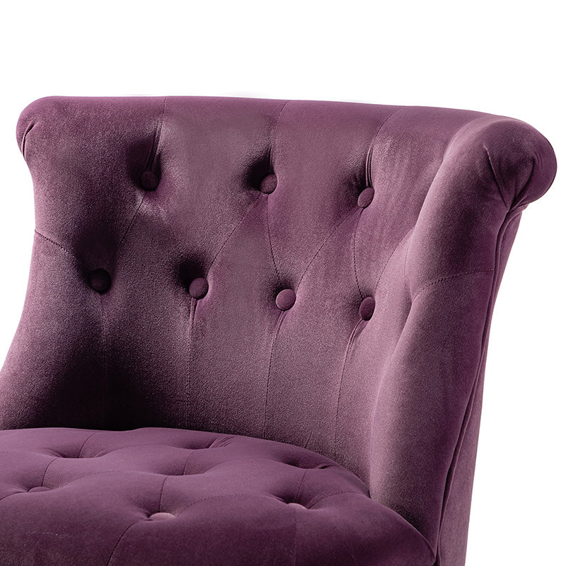 Elegantly Curved Jonnie Tufted Vanity Stool