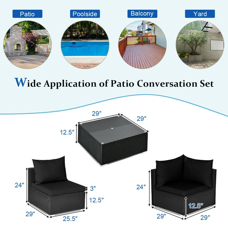 Finnbar 6 - Person Outdoor Seating Group with Cushions