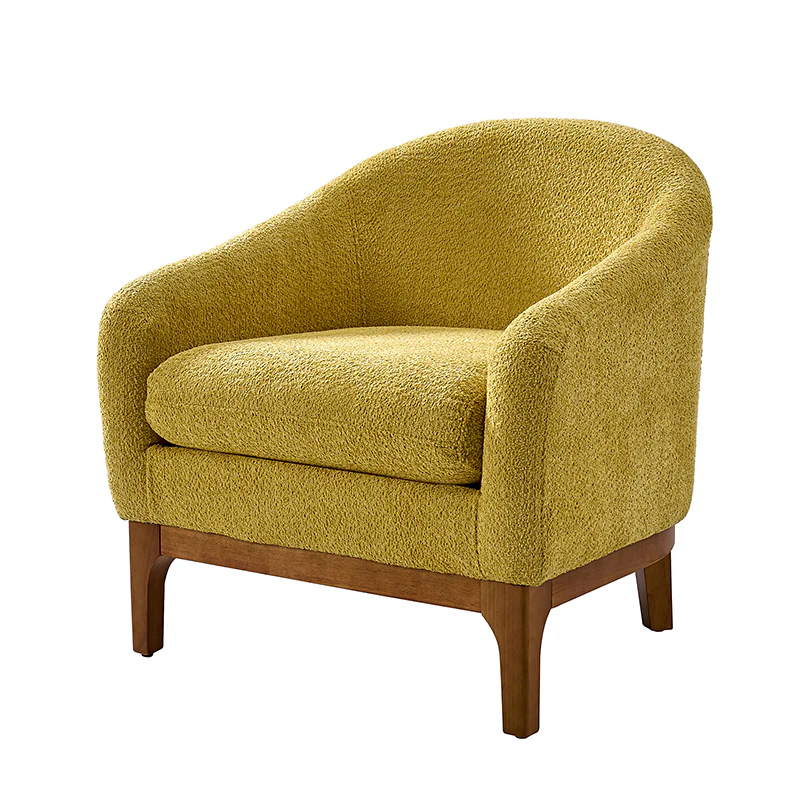 August Boucle Armchair Chair with Soft, Fuzzy Texture