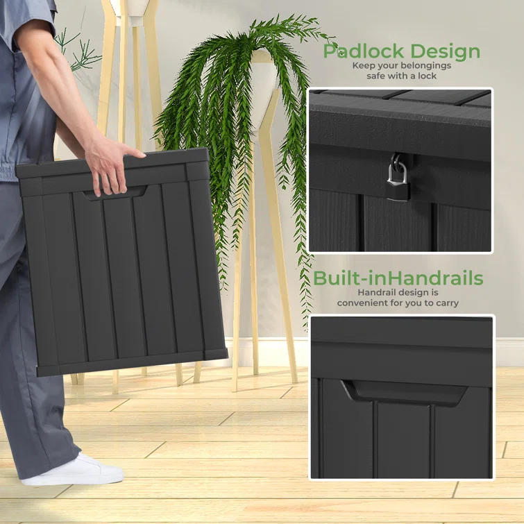 Arts Box Trading 22.13'' W 50 Gallons Water Resistant Resin Deck Box