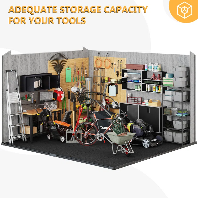 8 ft. W x 10 ft. D Metal Storage Shed