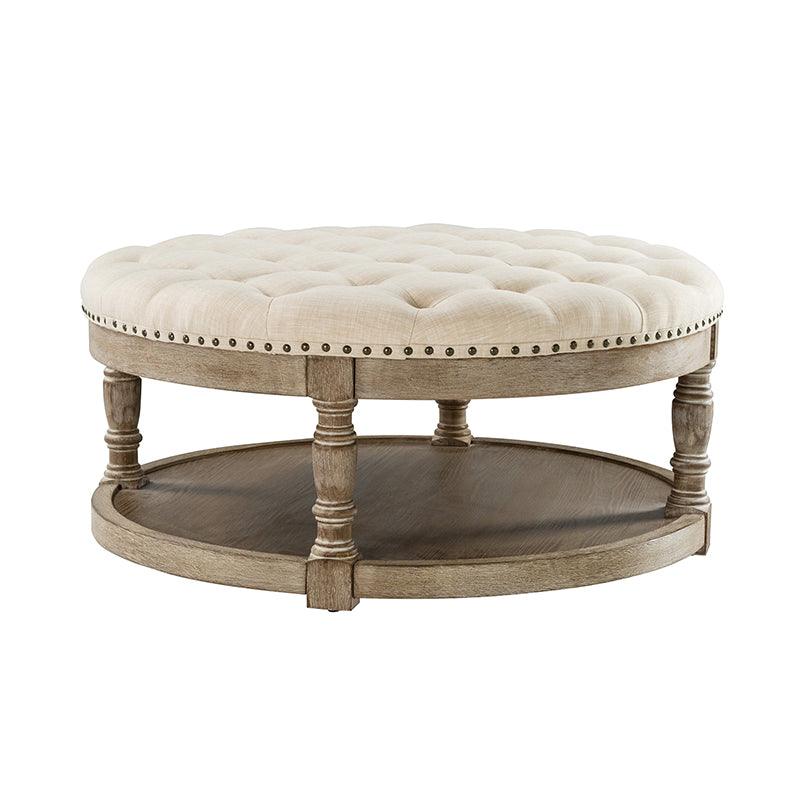 Danilynn Tufted Round Cocktail Ottoman Coffee Table