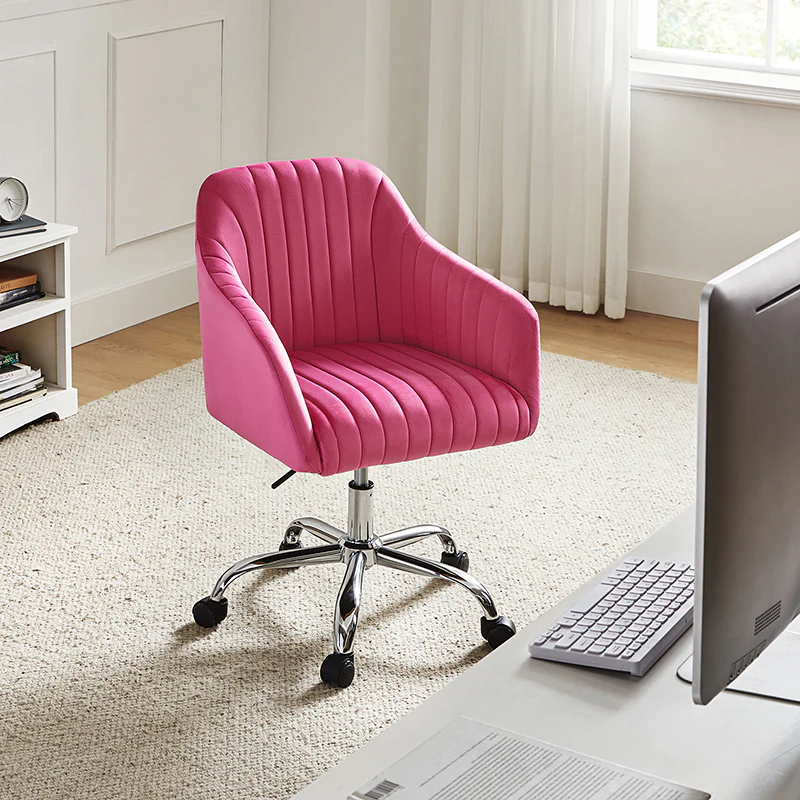 Theo Modern Velvet Task Chair with Tufted Back