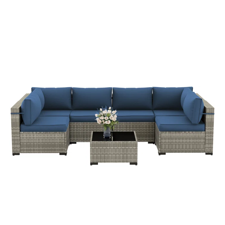 Cawanna 6 - Person Outdoor Seating Group with Cushions