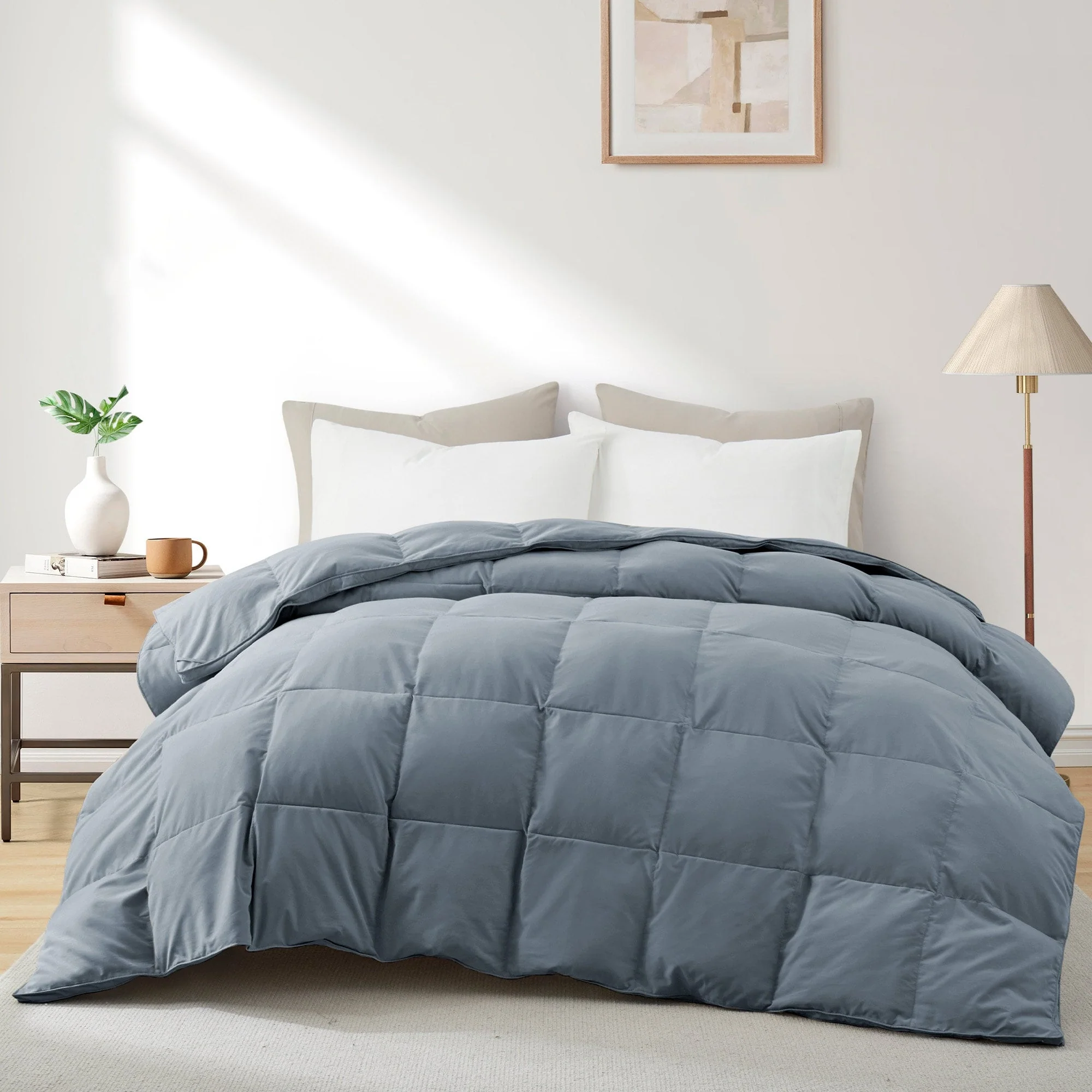 All Season Medium to Extra Warmth White Feather Down Comforter Duvet Insert