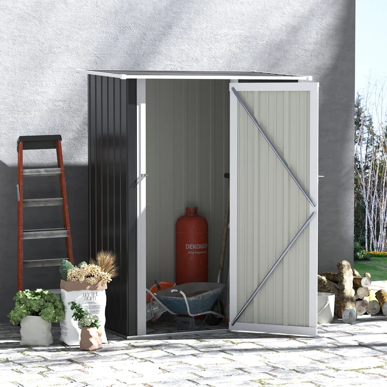 Storage 4 ft. 8 in. W x 2 ft. 9 in. D Metal Lean-To Tool Shed