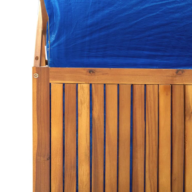 VidaXL 39'' W Water Resistant Acacia Wood Acacia Deck Box in Anthracite