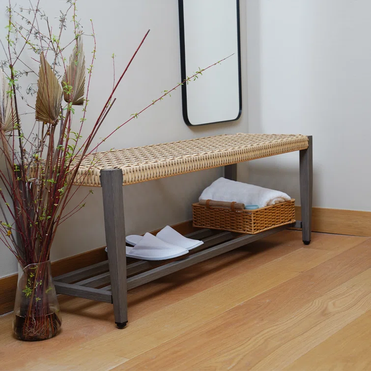 Nelida Wicker Outdoor Bench