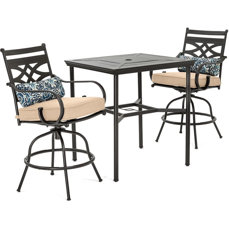 Kautz 2 - Person Square Outdoor Dining Set with Cushions
