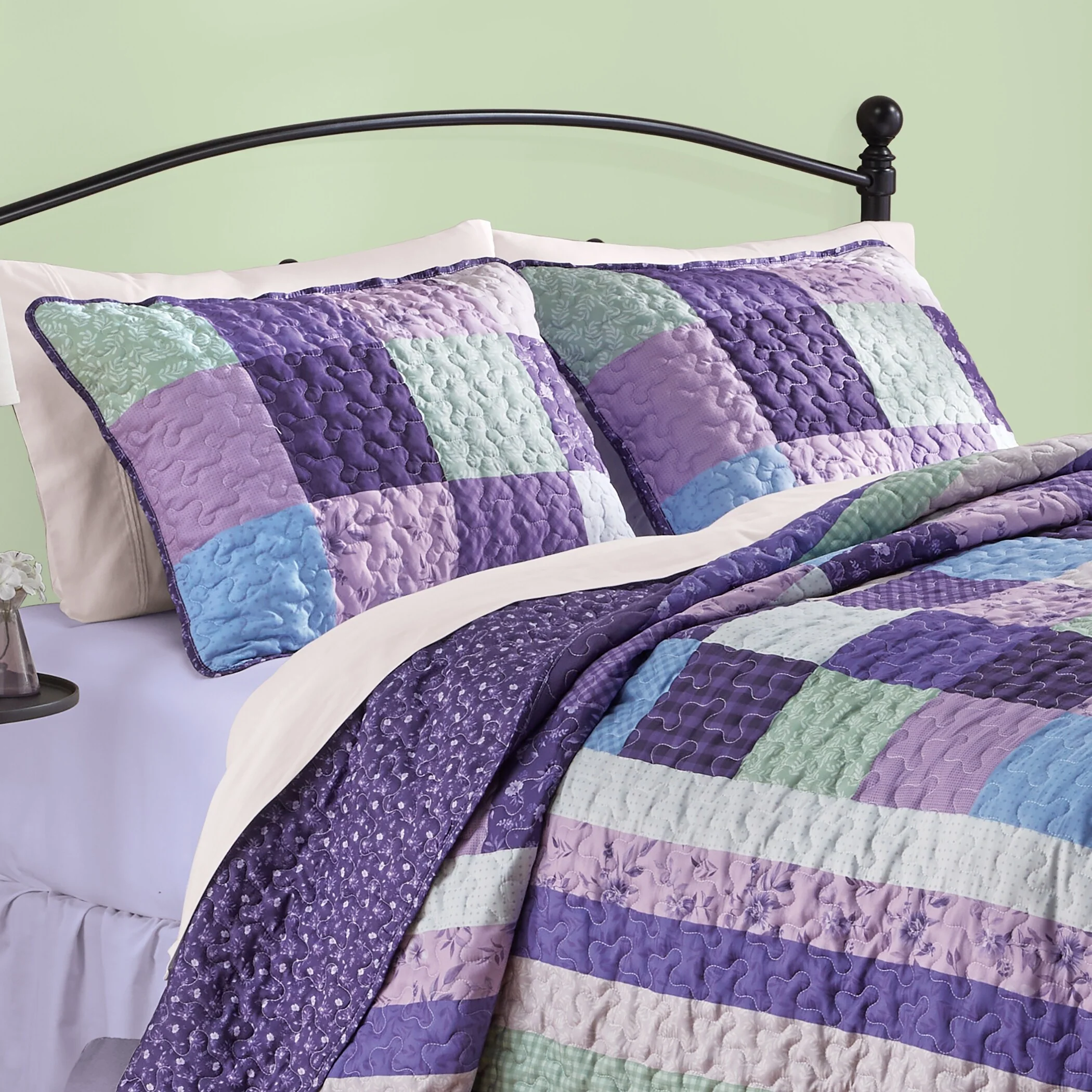 Daphne Oversized Floral Patchwork Pillow Sham