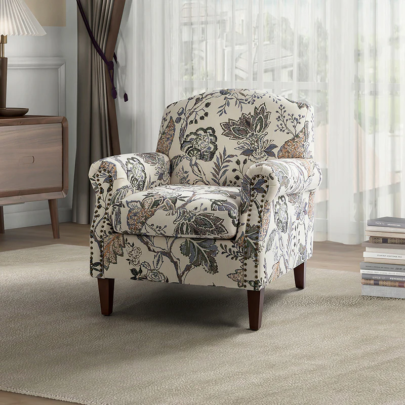 Matteo Upholstered Armchair with Nailhead Trim