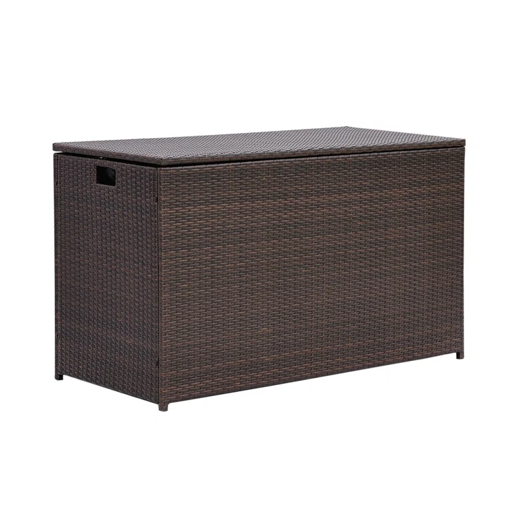 Teamson Home 154-Gallon Outdoor Storage Chest with Handles, Brown