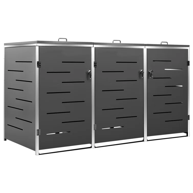 Vidaxl Triple Wheelie Bin Shed 81.5