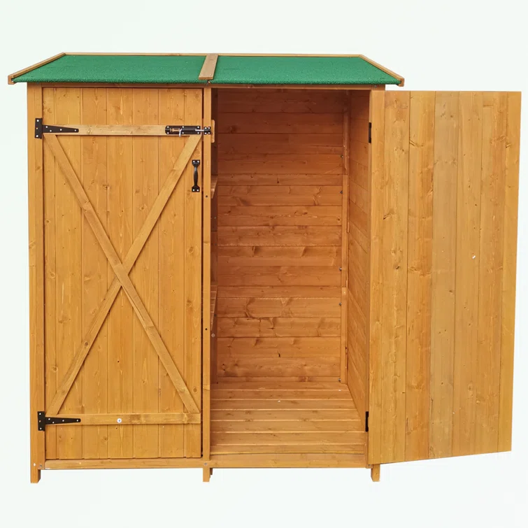 4 ft. W x 2 ft. D Wood Vertical Tool Shed