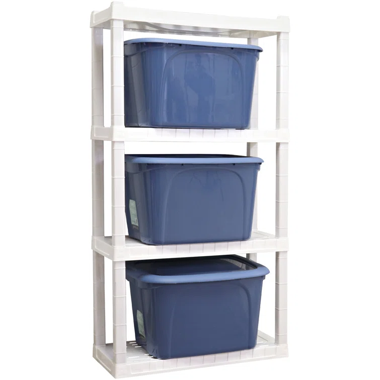 4 Tier Heavy Duty Shelving Unit 30 W x 14 D x 57 H Home Storage
