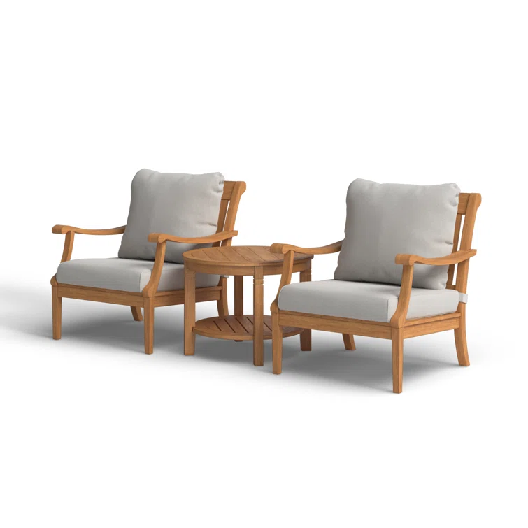 Arizona 3 - Piece Teak Outdoor Seating Group with Cushions
