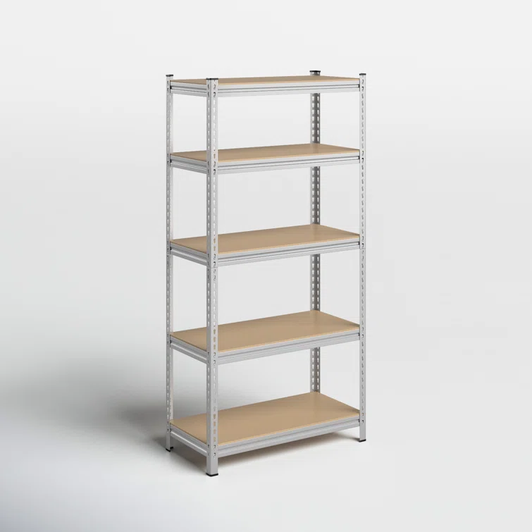 Lundys 5 Tiers Adjustable Metal Storage Shelving Heavy Duty Boltless Display