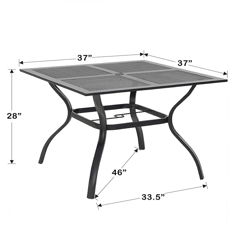 Alyah 4 - Person Square Outdoor Dining Set with Cushions