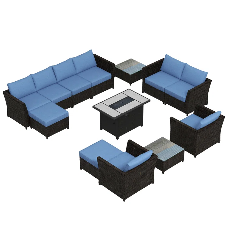 Paulsen 8 - Person Outdoor Seating Group with Cushions