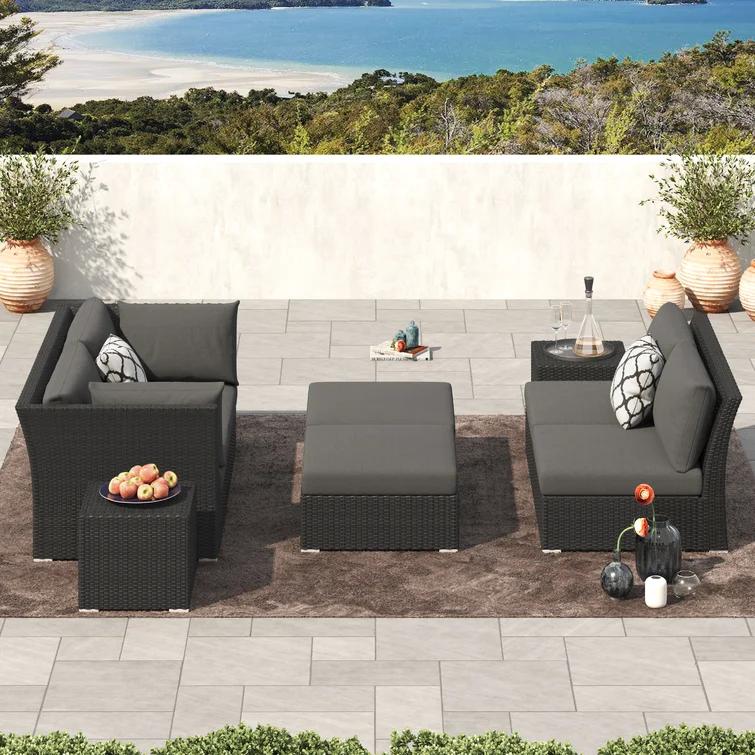 Baecher 6 - Person Outdoor Seating Group with Cushions