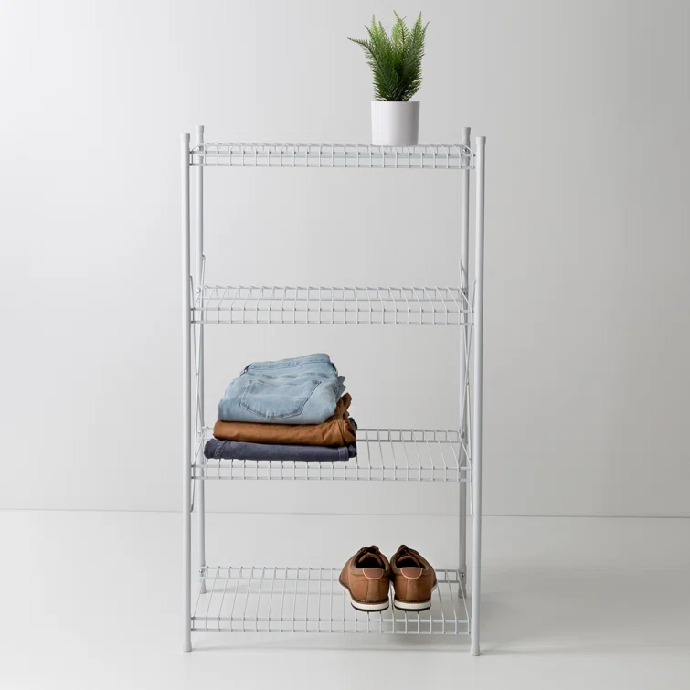 4-Tier Steel Shelving Unit (23" W X 41" X 13" D)