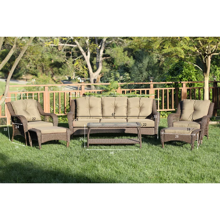 Herrin 5 - Person Outdoor Seating Group with Cushions