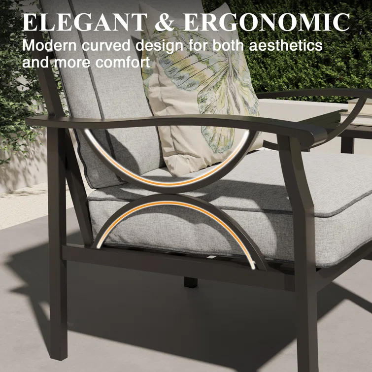 Brandtley 5 - Person Outdoor Seating Group with Cushions