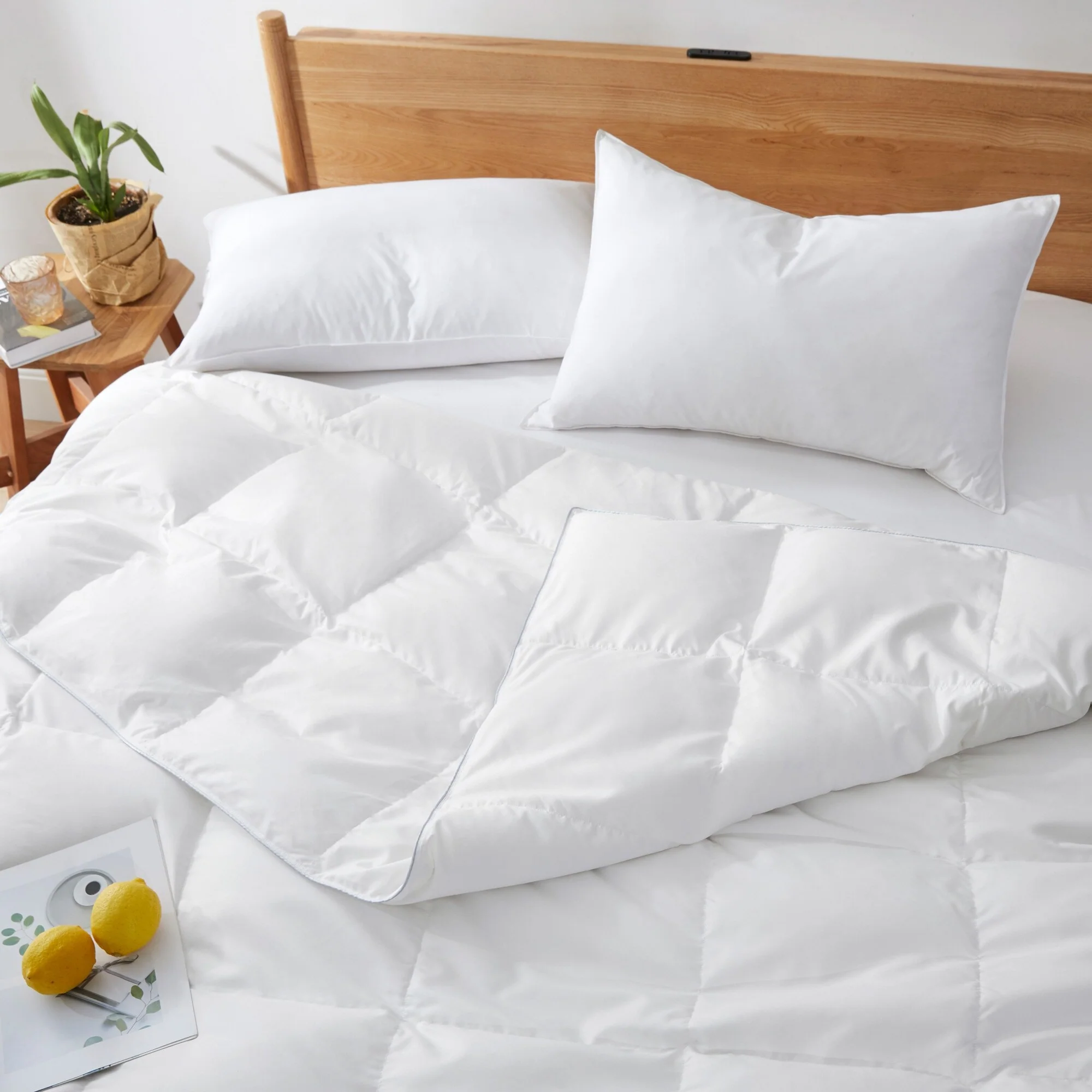 360 Thread Count Lightweight White Down Comforter Duvet Insert