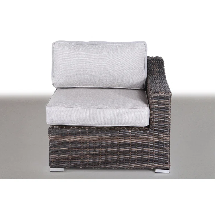 Dayse Fully Assembled 5 - Person Seating Group with Cushions |All-weather wicker sectional