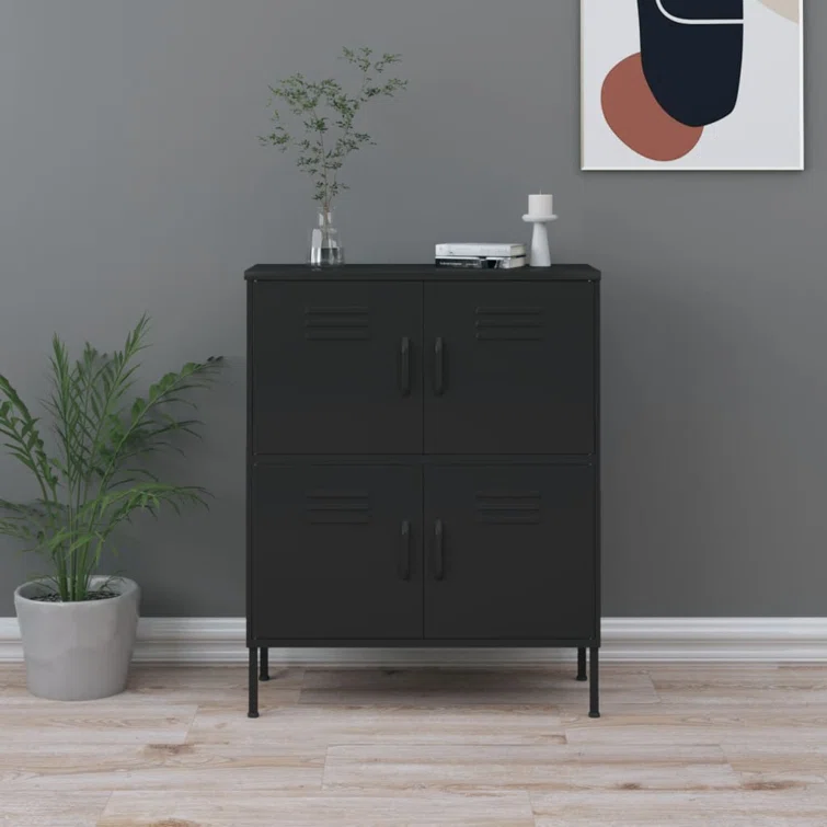 Storage Cabinet Freestanding File Cabinet with Shelves for Office Steel